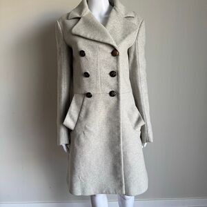 Vivienne Westwood Anglomania Y2K Gray Wool Peacoat Double Breasted Coat